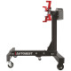 Support moteur pliant avec poulie 680 kg - Pivotant et Rotatif 360° - 2 roulettes fixes 2 pivotantes - Atelier et Garage