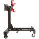 Support moteur pliant avec poulie 680 kg - Pivotant et Rotatif 360° - 2 roulettes fixes 2 pivotantes - Atelier et Garage