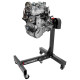 Support moteur pliant avec poulie 680 kg - Pivotant et Rotatif 360° - 2 roulettes fixes 2 pivotantes - Atelier et Garage