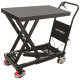 Table de levage hydraulique 300 kg - 2 roues pivotantes - Dimensions plateau 82 x 50 cm - Atelier et Garage