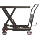 Table de levage hydraulique 300 kg - 2 roues pivotantes - Dimensions plateau 82 x 50 cm - Atelier et Garage