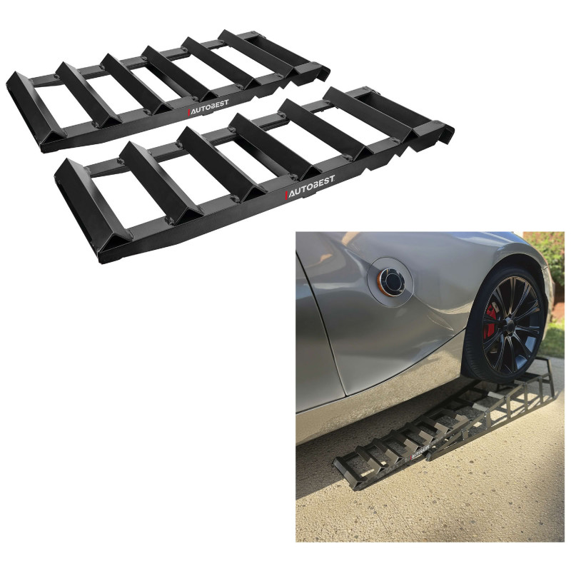 Jeu de 2 rallonges pour rampe de levage - Capacité 800kg - Longueur 63cm - Pour véhicules à garde au sol réduite