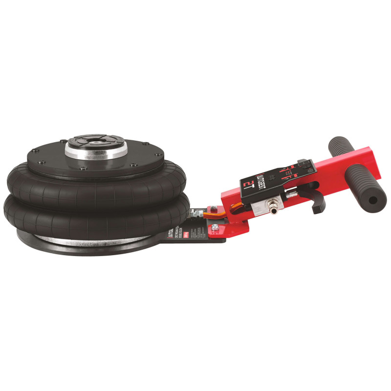 Cric pneumatique 2 tonnes AUTOBEST - Patins antidérapant - Amplitude avec rallonge 200 - 380 mm