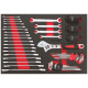 Servante 7 tiroirs équipée 328 outils Autobest - Capacité 30 kg par tiroir - 2 roues fixes - 2 roues avec freins