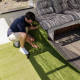 Gazon synthétique artificiel rouleau 4m2 - 1230g/m2 - Épaisseur 2cm - Pelouse synthétique balcon, terrasse - Effet Naturel