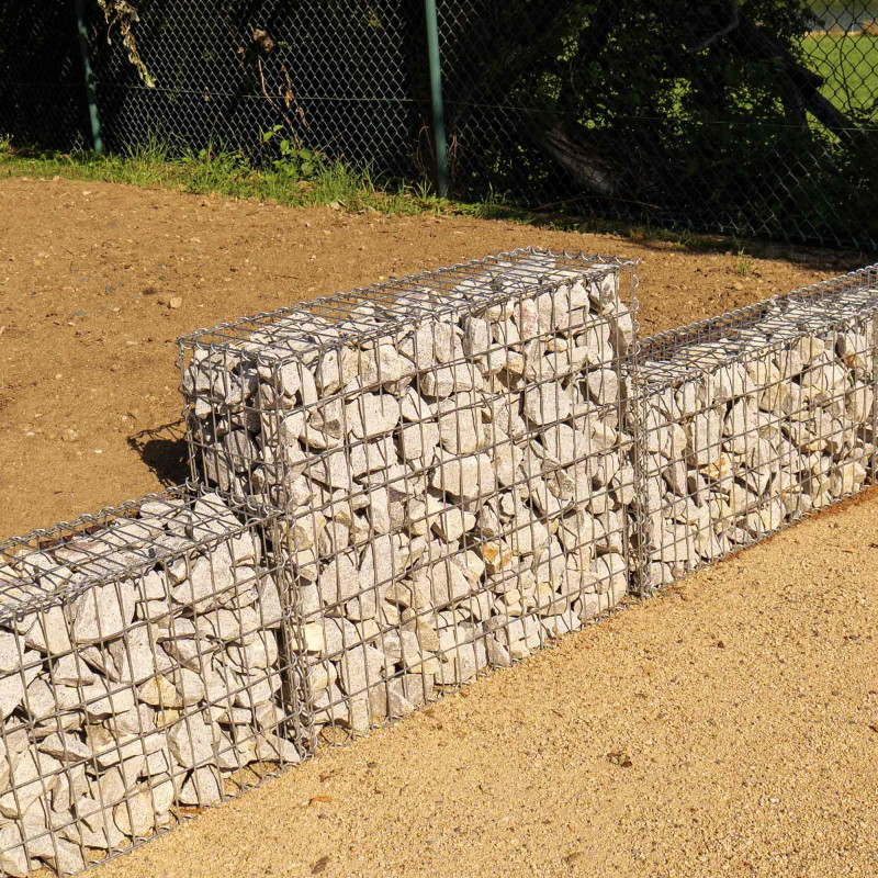 Gabion dimensions 100x80x30cm - Mur avec pierres -  Mur de soutènement - Paroi Bordure de jardin - avec spirales et entretoises