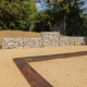 Gabion dimensions 100x80x30cm - Mur avec pierres -  Mur de soutènement - Paroi Bordure de jardin - avec spirales et entretoises