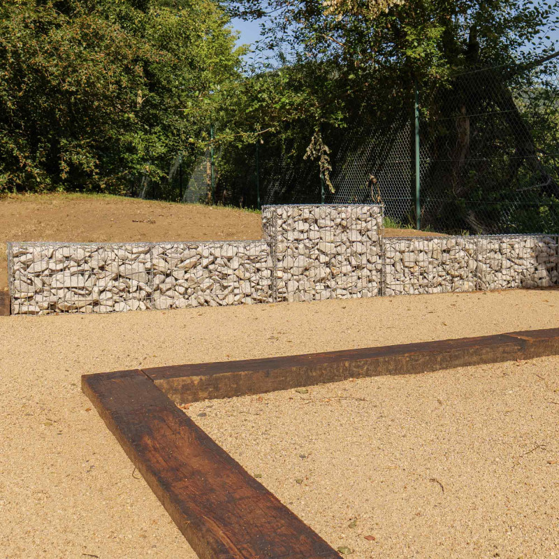 Gabion dimensions 100x80x30cm - Mur avec pierres -  Mur de soutènement - Paroi Bordure de jardin - avec spirales et entretoises