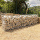 Gabion dimensions 200x50x30cm - Mur avec pierres -  Mur de soutènement - Paroi Bordure de jardin - avec spirales et entretoises