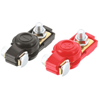 Jeu de 2 cosses isolées rouge et noire diamètre interne 16-18mm