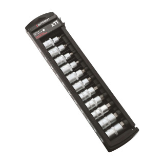 Jeux de 11 douilles BTR - carré 1/2 - Empreinte 6 pans - Acier au Chrome-Vanadium -  Longueur 55mm