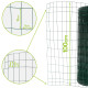 Grillage soudé - Rouleau 25x1m - Maille 100x50 mm - épais. 2mm - Acier galvanisé plastifié - Tendeurs et câbles inclus