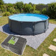 Toile non tissée protection des sols - 400 gr/m2 - 4x4m - Protection UV et perméable - Feutre géotextile pour Piscine et Bassin