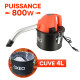 Aspirateur à cendres - Moteur 800W - Capacité 4L - spéciale poêle à granulés pellet - embouts pour nettoyage des recoins