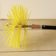 Kit ramonage cheminée - 12 pièces - Hérisson PVC - 7 cannes souples 1m40 - 2 brosses - Pelle - Conduit inox souple ou rigide