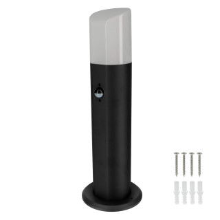Borne éclairage extérieur avec détecteur de mouvement - Ht 45cm - Corps aluminium - étanche IP54 - pour ampoule E27 - Potelet