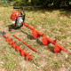 Tarière thermique 52cc - 2CV - 2 mèches diamètre 100 et 200 mm - 1 extension 60 cm -  Moteur 2 temps