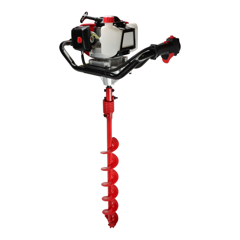 Tarière thermique 52cc - 2CV - 2 mèches diamètre 100 et 200 mm - 1 extension 60 cm -  Moteur 2 temps