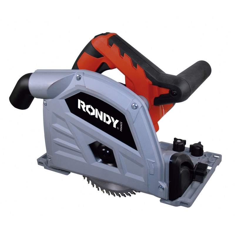 Scie circulaire plongeante 1200w - Coupes en biseau 0 à 45° - Lame diamètre 165mm - Bois dur, contreplaqué - RONDY