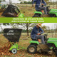 Balayeuse à gazon à tracter - Largeur de travail 97 cm - 340 L - Balayeuse ramasseuse tractée - Corde de Déversement - 4 brosses