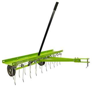 Scarificateur griffes à tracter - Largeur de travail 92 cm - Griffes acier - Roues increvables 17,5 cm - pour Tracteur Tondeuse