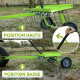 Scarificateur griffes à tracter - Largeur de travail 92 cm - Griffes acier - Roues increvables 17,5 cm - pour Tracteur Tondeuse