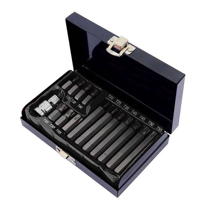 Coffret 15 embouts "étoile" Chrome-vanadium