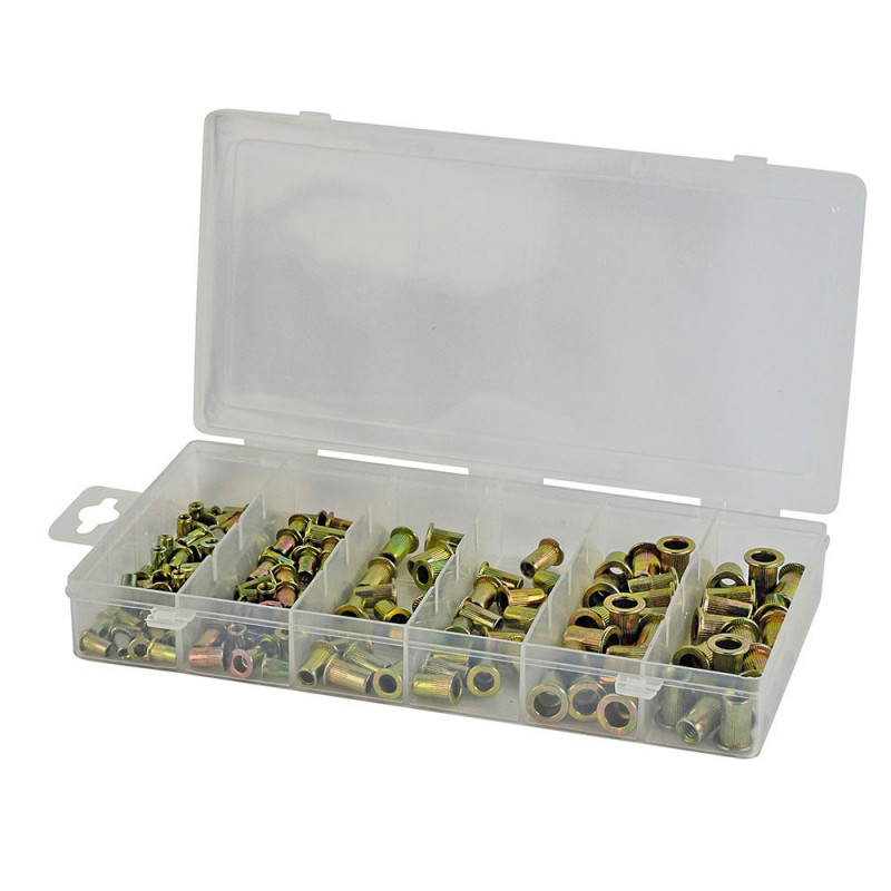 Coffret de 165 inserts filetés à sertir