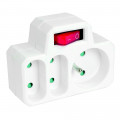 Triplite mixte 1X16A + 2X6A avec interrupteur