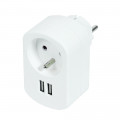 Prise avec 2 chargeurs USB 2.1 A