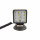 Projecteur de travail LED carré 48W aimenté 12V - 24V - allume cigares