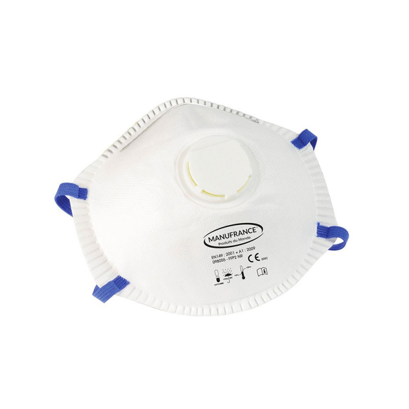 Masque anti-poussieres ffp2 avec valve - lot de 3