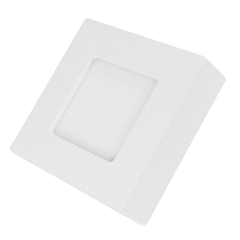 Panneau LED encastrable et saillie carré aluminium et plastique 9W