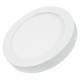 Panneau LED encastrable et saillie rond aluminium et plastique 20W