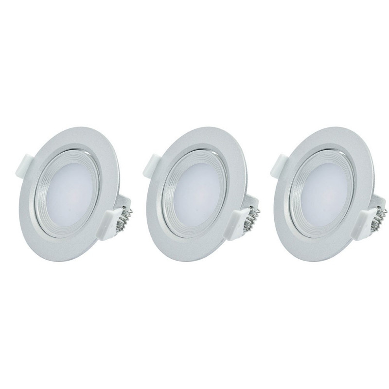 3 spots leds intégrés 5W orientables
