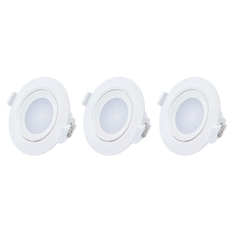 3 spots leds intégrés 3x5W orientables