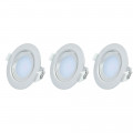 3 spots leds intégré 5W aluminium encastrement orientables