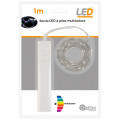 Bande LED à pile 1M Rgb avec détecteur 2W