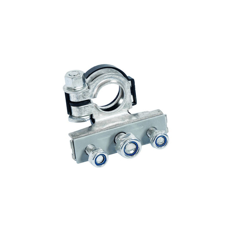 Cosse de batterie multi-connexions double anneaux noir -