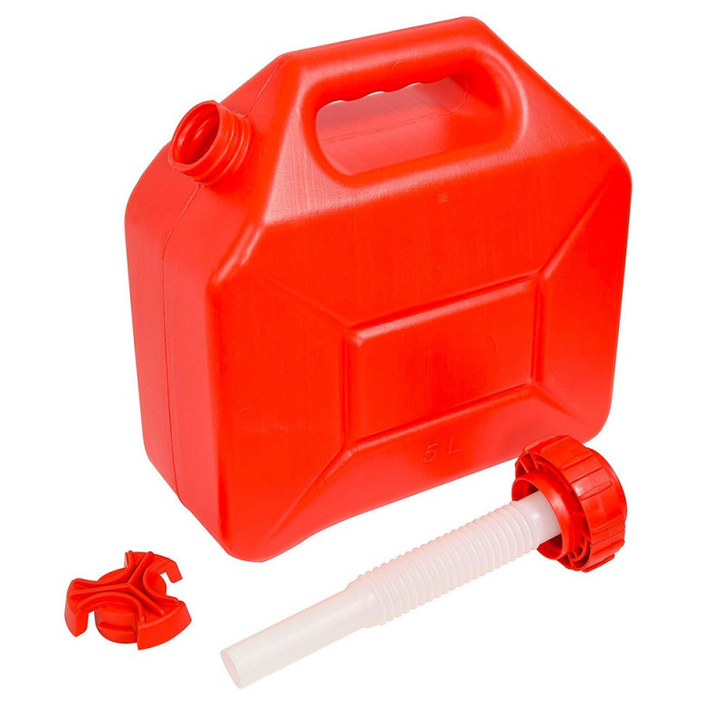 Jerrican plastique 5l renforcé avec bec verseur intégré