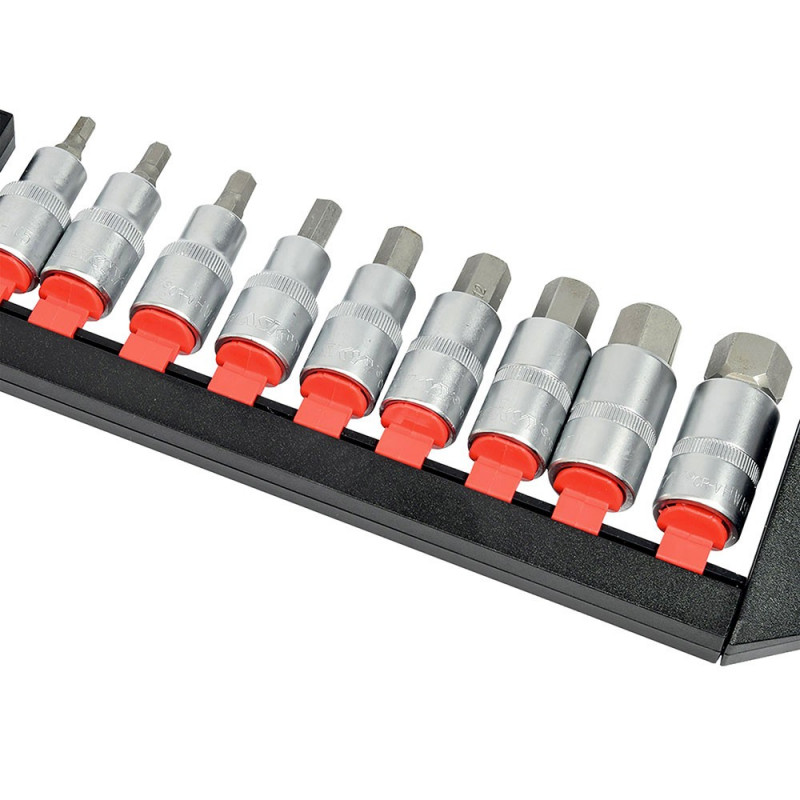 Jeux de 9 douilles embouts 6 pans BTR - carré 1/2''