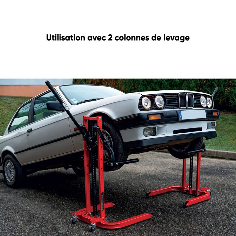 Deux colonnes de levage mobile manuel 1620 kg