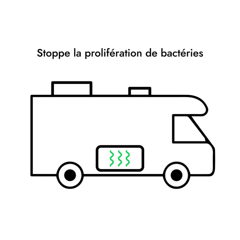 Solution décontaminante de réservoir eau propre
