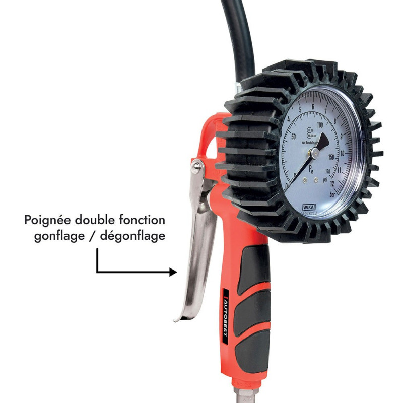 Pistolet de gonflage gros débit embout Quick Lock
