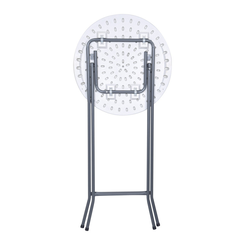 Mange debout Pliant  - Hauteur 110cm - Table haute pliable Diamètre 60cm - Plateau résine structure acier laquée