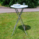 Mange debout Pliant  - Hauteur 110cm - Table haute pliable Diamètre 60cm - Plateau résine structure acier laquée