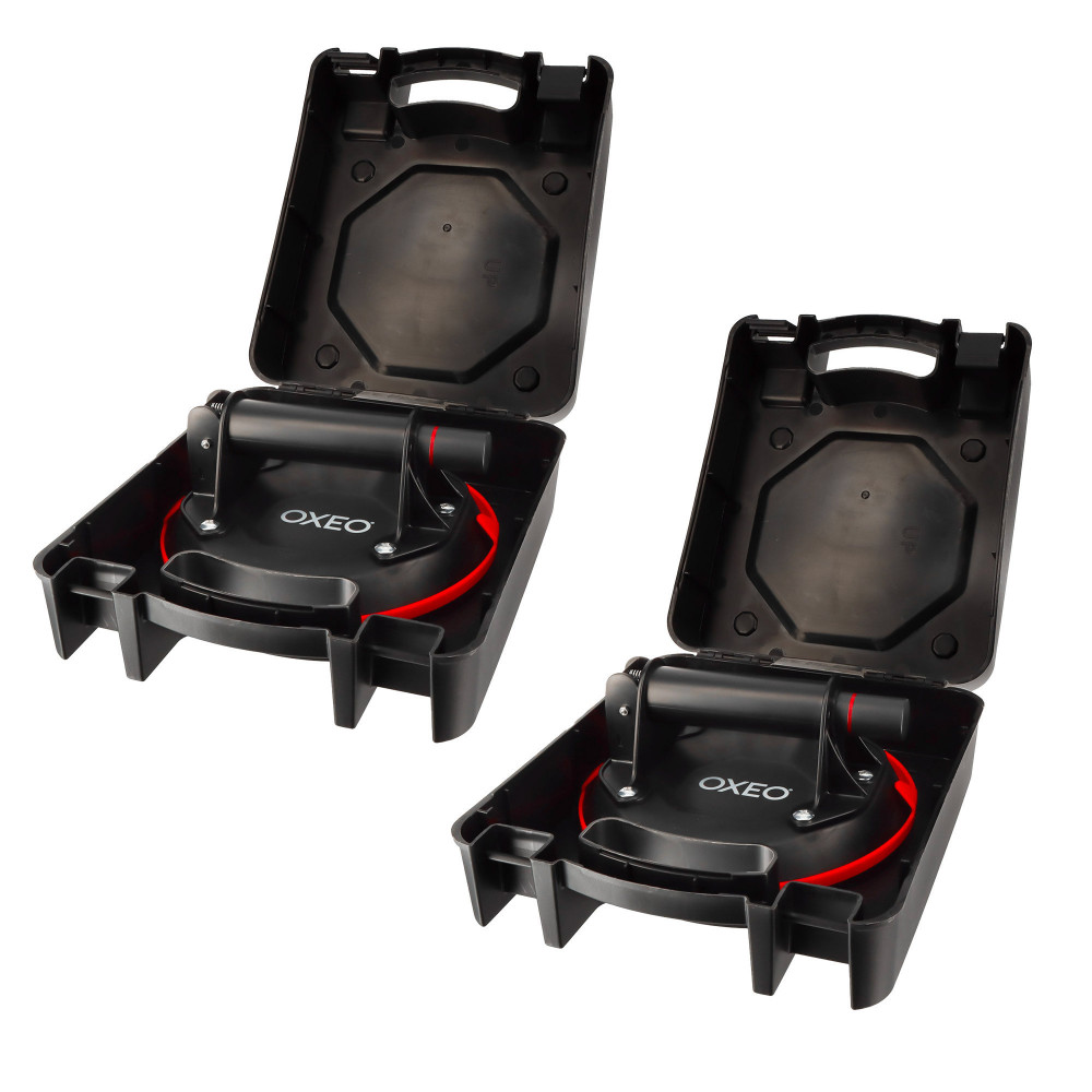 2 Ventouses Professionnelles UCMDA 200mm - Manomètre, Capacité 230 Kg, Pour Verre Carrelage