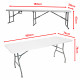 Table et bancs de jardin - Table pliante jardin - Table pique nique + 2 bancs pliants camping  - Blanc