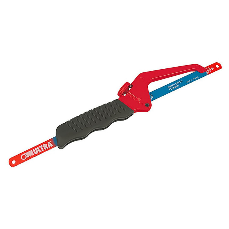 Porte scie espace restreint, 2 positions, monté avec une lame, longueur 31 cm