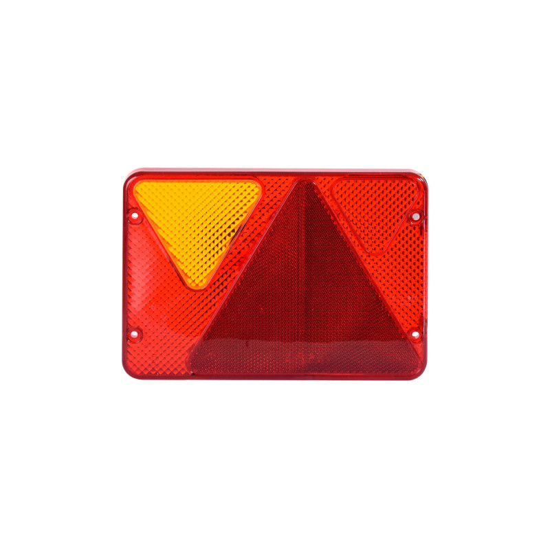 Cabochon lanterne gauche de remorque AJBA RL 80 - 6 fonctions : Position, stop, éclairage plaque, antibrouillard, clignotant